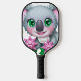 Niedlicher Kawaii-Koala-Bär mit Blume Pickleball Schläger