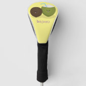Niedlicher Kawaii Kokosnuss Cartoon Illustration Golf Headcover (Vorderseite)