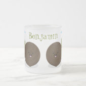 Niedlicher Kawaii Kokosnuss Cartoon Illustration Mattglastasse (Mittel)