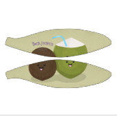 Niedlicher Kawaii Kokosnuss Cartoon Illustration Mini Basketball (Panele)