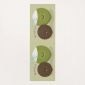 Niedlicher Kawaii Kokosnuss Cartoon Illustration Yogamatte (Rückseite)