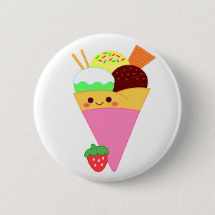 niedlicher kawaii Krepp Button