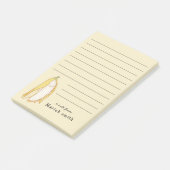 niedlicher Kawaii lächelnder Bananenbaum Cartoon Post-it Klebezettel (angewinkelt)