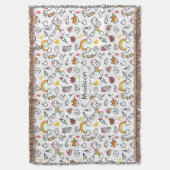 Niedlicher Kawaii Muster individuelle Name werfen Decke (Vorderseite Vertikal)