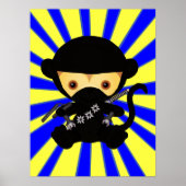 Niedlicher Kawaii-Ninja Poster (Vorne)