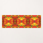 niedlicher Kawaii-Orangengelber Farbenbär Yogamatte (Vorderseite (Horizontal))