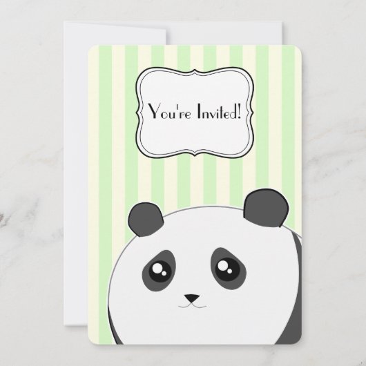 Niedlicher Kawaii-Panda-Geburtstag Einladung (Rückseite)