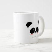 Niedlicher Kawaii-Panda| Name hinzufügen Jumbo-Tasse (Vorderseite Rechts)