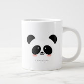 Niedlicher Kawaii-Panda| Name hinzufügen Jumbo-Tasse (Rechts)