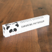 Niedlicher Kawaii-Panda| Name hinzufügen Namensplakette (Seite)