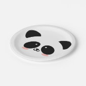 Niedlicher Kawaii-Panda| Name hinzufügen Pappteller (Schrägansicht)