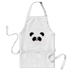 Niedlicher Kawaii-Panda  Name hinzufügen Schürze