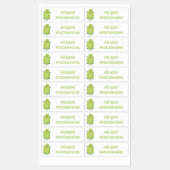 Niedlicher Kawaii Papaya Pfow Cartoon personalisie Etiketten (Blatt)