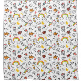 Niedlicher Kawaii Pattern Duschvorhang (Vorderseite)