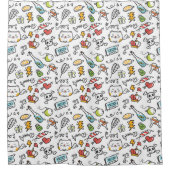 Niedlicher Kawaii Pattern Duschvorhang (Vorderseite)