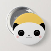 Niedlicher Kawaii Peekaboo-errötendes Button (Vorne & Hinten)