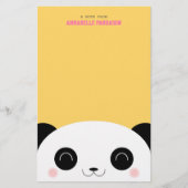 Niedlicher Kawaii Peekaboo-Panda Briefpapier (Vorderseite)