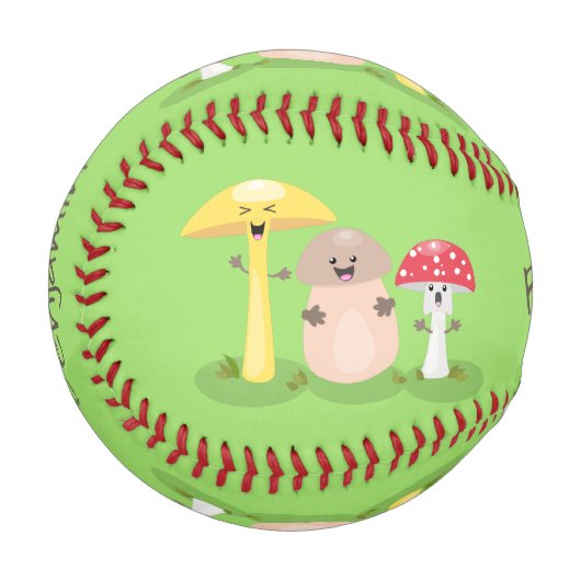 Niedlicher Kawaii-Pilzpilz Baseball (Vorderseite Links)