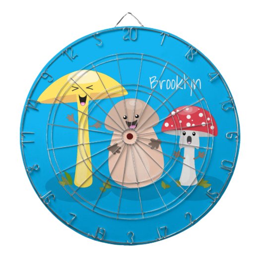 Niedlicher Kawaii-Pilzpilz Dartscheibe (vorne)