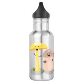 Niedlicher Kawaii-Pilzpilz Edelstahlflasche (Links)