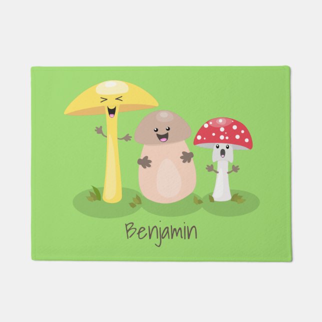 Niedlicher Kawaii-Pilzpilz Fußmatte (Vorderseite)