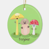 Niedlicher Kawaii-Pilzpilz Keramik Ornament (Links)