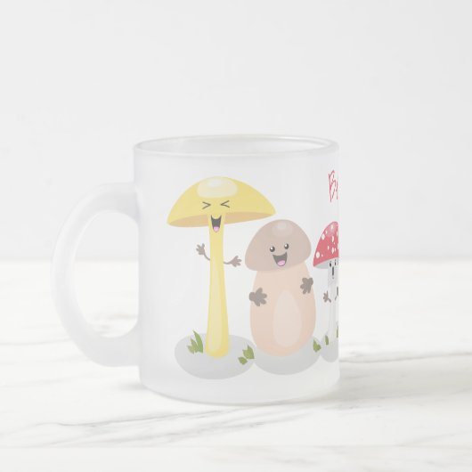 Niedlicher Kawaii-Pilzpilz Mattglastasse (Links)