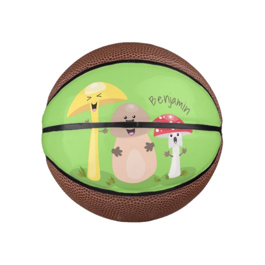 Niedlicher Kawaii-Pilzpilz Mini Basketball (Vorderseite)
