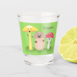 Niedlicher Kawaii-Pilzpilz Schnapsglas