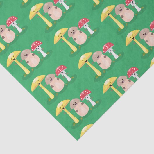 Niedlicher Kawaii-Pilzpilz Seidenpapier (Ausschnitt)