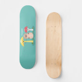 Niedlicher Kawaii-Pilzpilz Skateboard (Vorderseite)