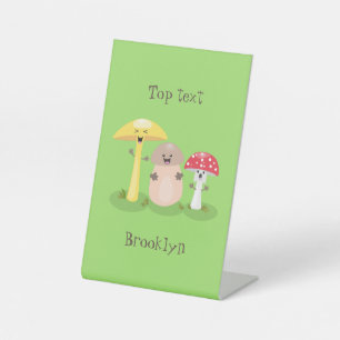 Niedlicher Kawaii-Pilzpilz Sockelschild