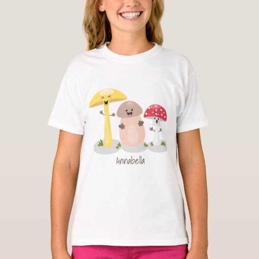 Niedlicher Kawaii-Pilzpilz T-Shirt (Vorderseite)