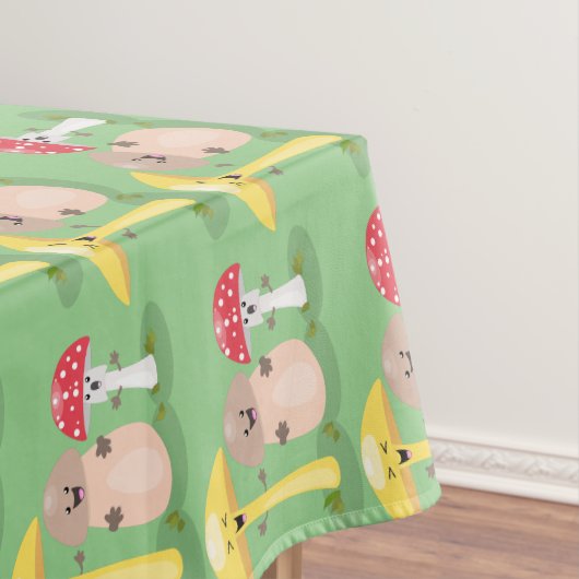 Niedlicher Kawaii-Pilzpilz Tischdecke (Beispiel)