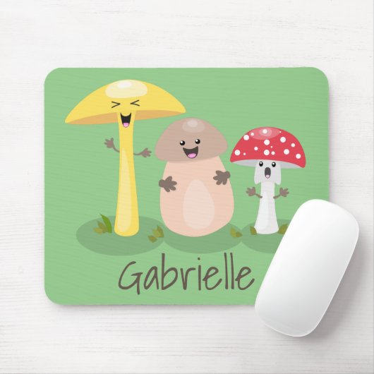 Niedlicher Kawaii-Pilzpilz-Toadstool-Cartoon Mousepad (Mit Mouse)