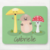Niedlicher Kawaii-Pilzpilz-Toadstool-Cartoon Mousepad (Vorne)