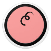 Niedlicher Kawaii Pink Schweinefleisch Nacktschnec Keramikknauf (Vorderseite)