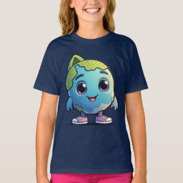 Niedlicher Kawaii-Planet-Charakter Kids-T - Shirt