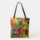 niedlicher Kawaii Regenbogen bunter Bonbär gummy Tasche (Rückseite)