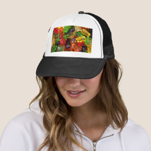 niedlicher Kawaii Regenbogen bunter Bonbär gummy Truckerkappe