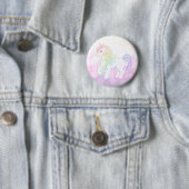 Niedlicher kawaii Regenbogen farbiges Unicornpony Button (Beispiel)