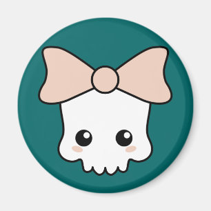 Niedlicher Kawaii Schädel Magnet