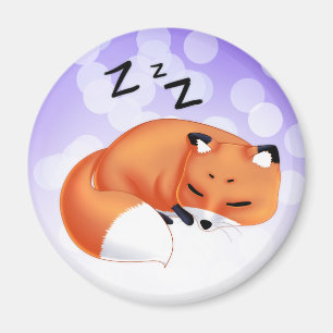 Niedlicher Kawaii SchlafenCartoonfuchs Magnet
