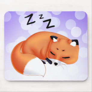 Niedlicher Kawaii SchlafenCartoonfuchs Mousepad