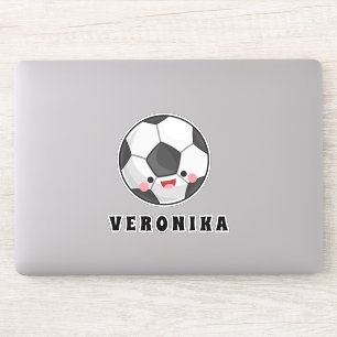 Niedlicher Kawaii Soccer Ball & Girls Name Girly S Aufkleber