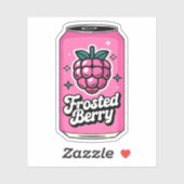 Niedlicher Kawaii Spaß Fruchtig Himbeersaftgetränk Aufkleber (Blatt)