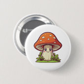 Niedlicher kawaii-Stil, Pilzforte Button (Vorne & Hinten)