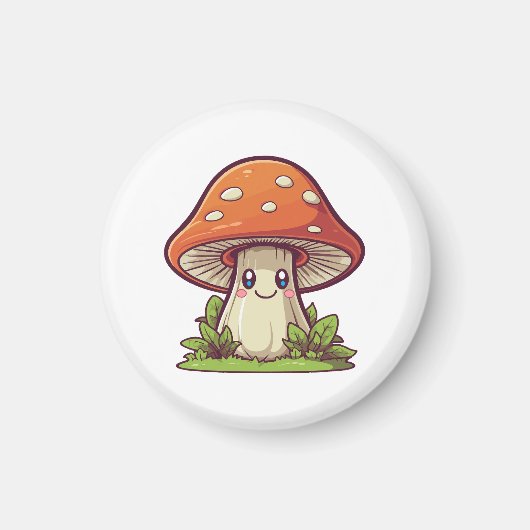 Niedlicher kawaii-Stil, Pilzforte Magnet (Vorne)