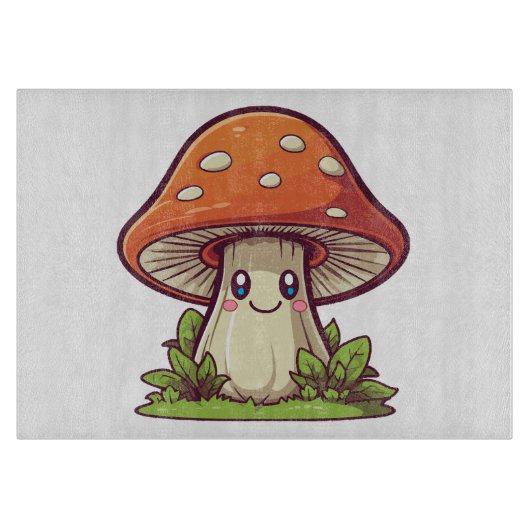 Niedlicher kawaii-Stil, Pilzforte Schneidebrett (Vorderseite)