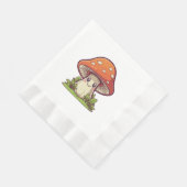Niedlicher kawaii-Stil, Pilzforte Serviette (Ecke)